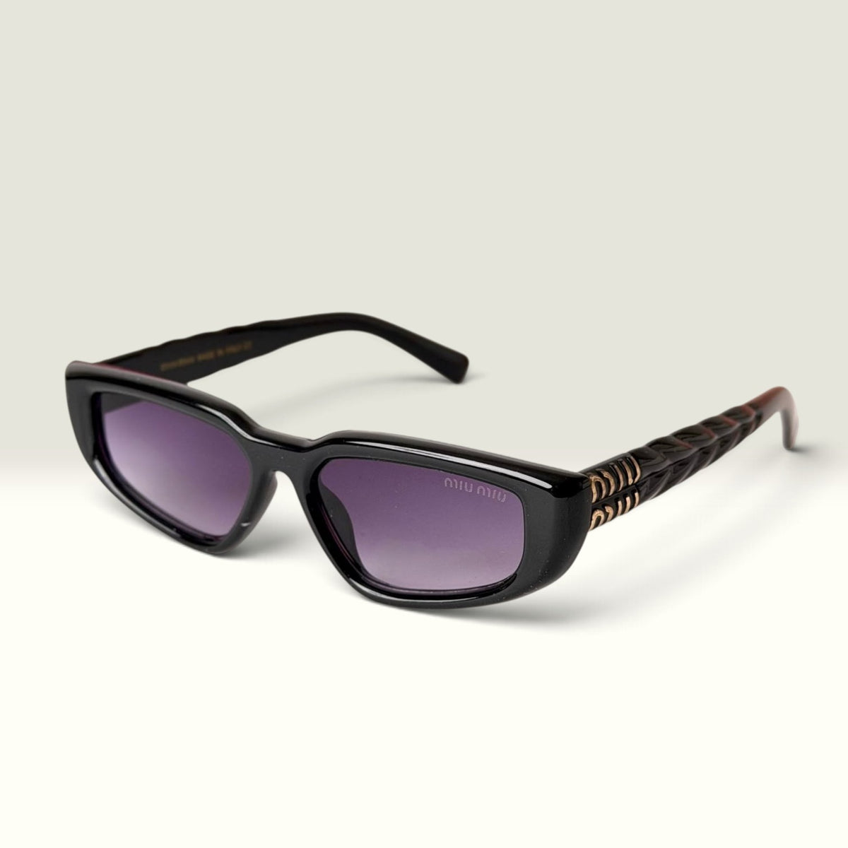 Miu Miu MU06ZS Slim Temple Black Purple Gradient
