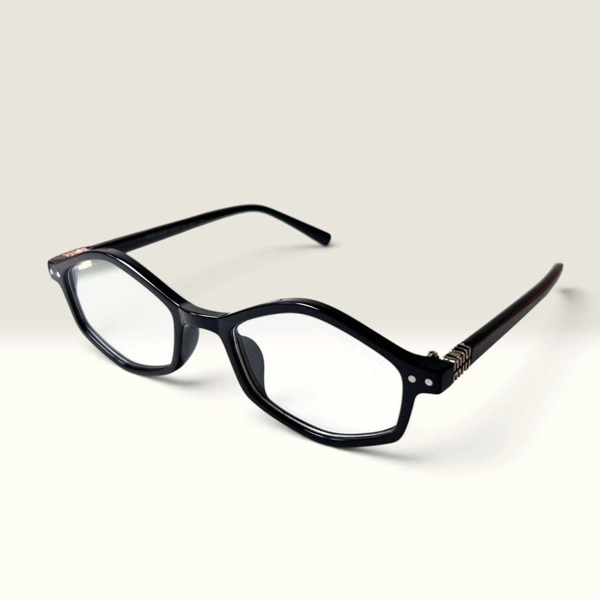 Miu Miu Regard Geo Glasses Black Clear