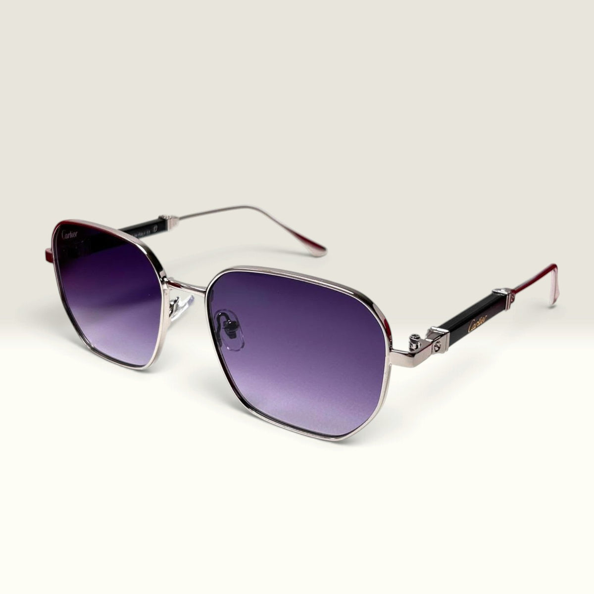 Cartier Signature C T09100 Silver Purple Gradient