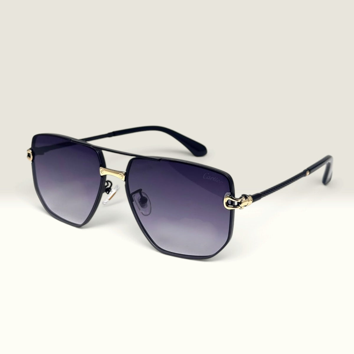 Cartier Signature C Square CT0196S Black Purple Gradient