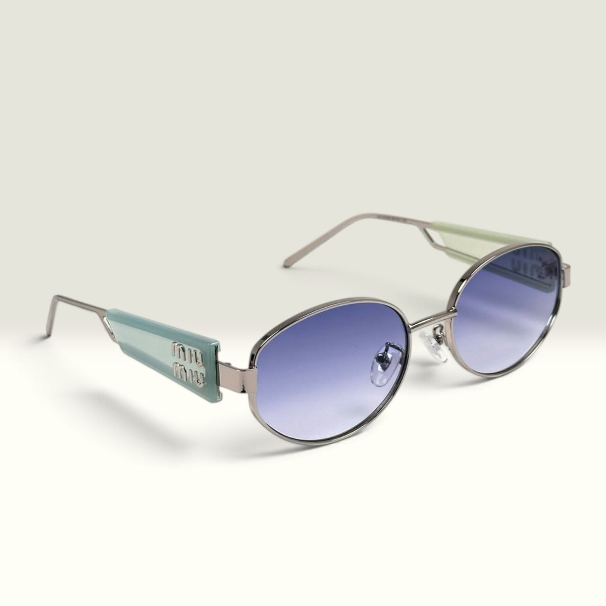 Miu Miu MU53WS SILVER MINT GREEN PURPLE GRADIENT