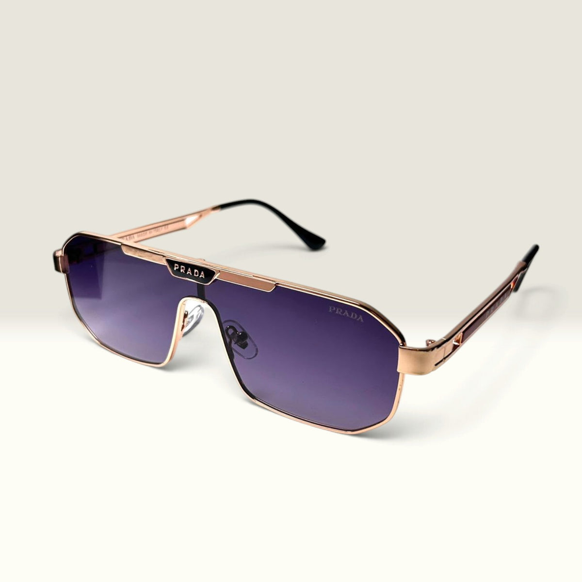 Prada Shield PR A53S 091 Navigator Gold Purple Gradient