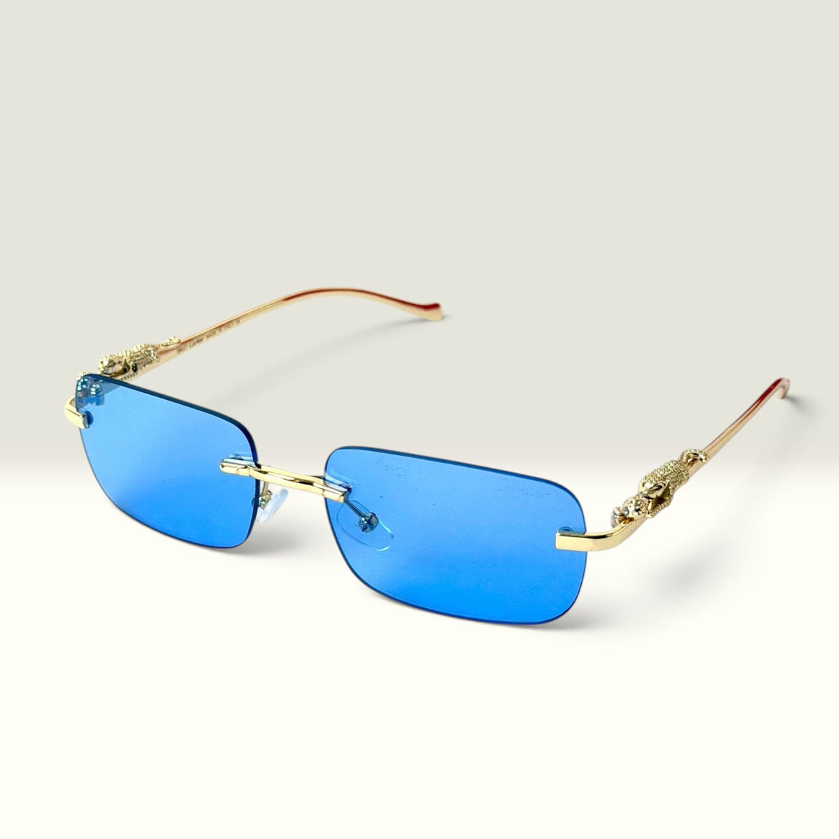Cartier Rimless Rectangle Blue