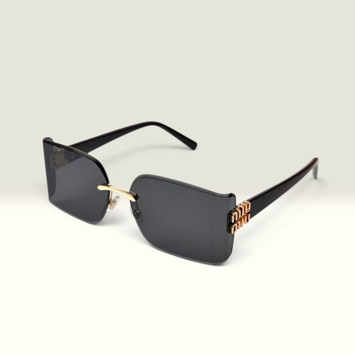 Miu Miu Rimless Rectangle Black