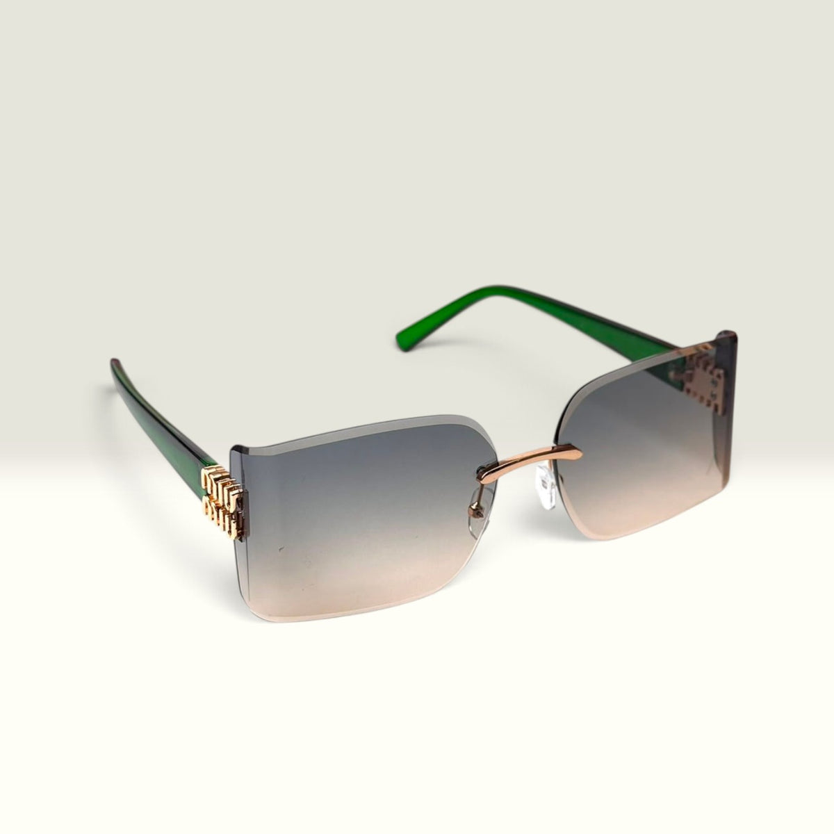 Miu Miu Rimless Rectangle Smoke Gradient