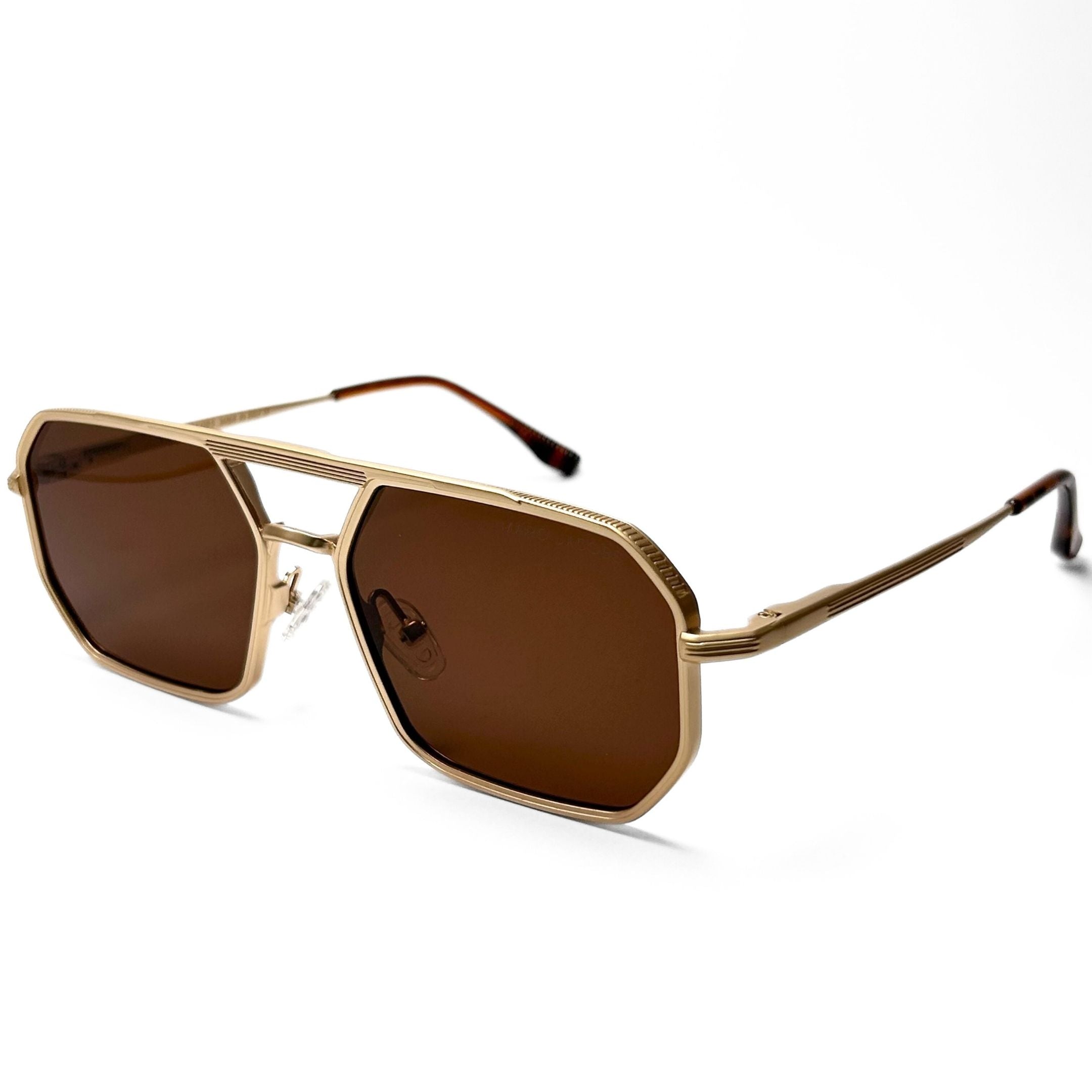 Marc Jacobs The Geometric Navigator - Gold & Brown Tortoise Tips