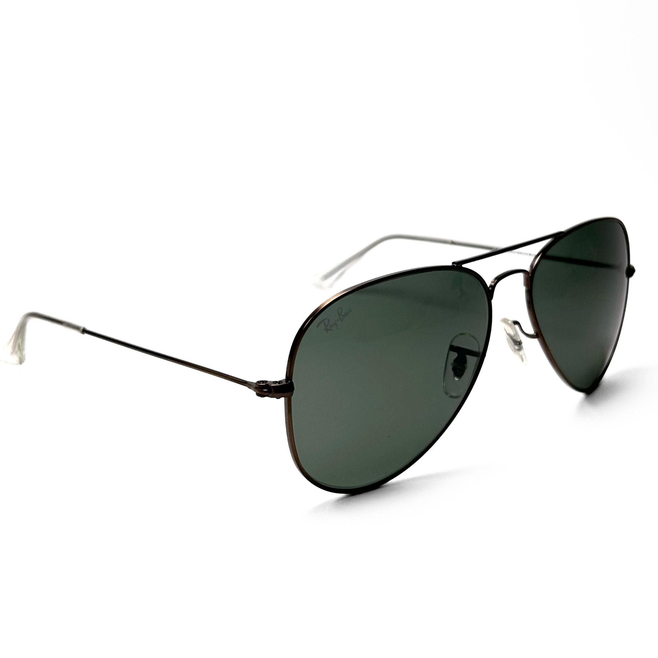 Ray Ban Aviator Large Metal RB3025 - Black & green