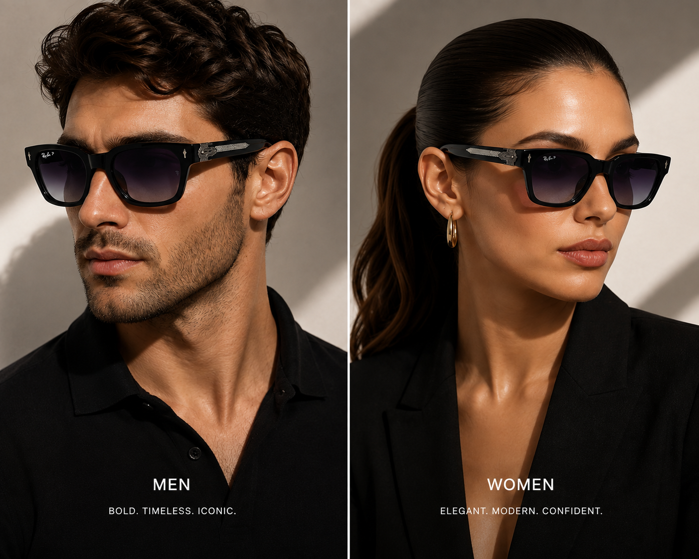 Ray Ban RB7743 Square Polarized Purple Gradient