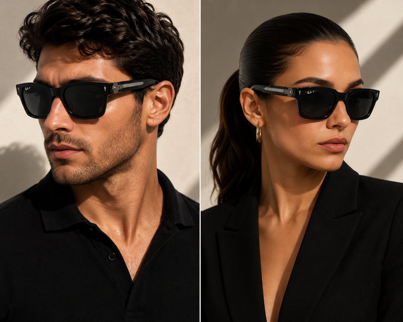 Ray Ban RB7743 Square Polarized Black