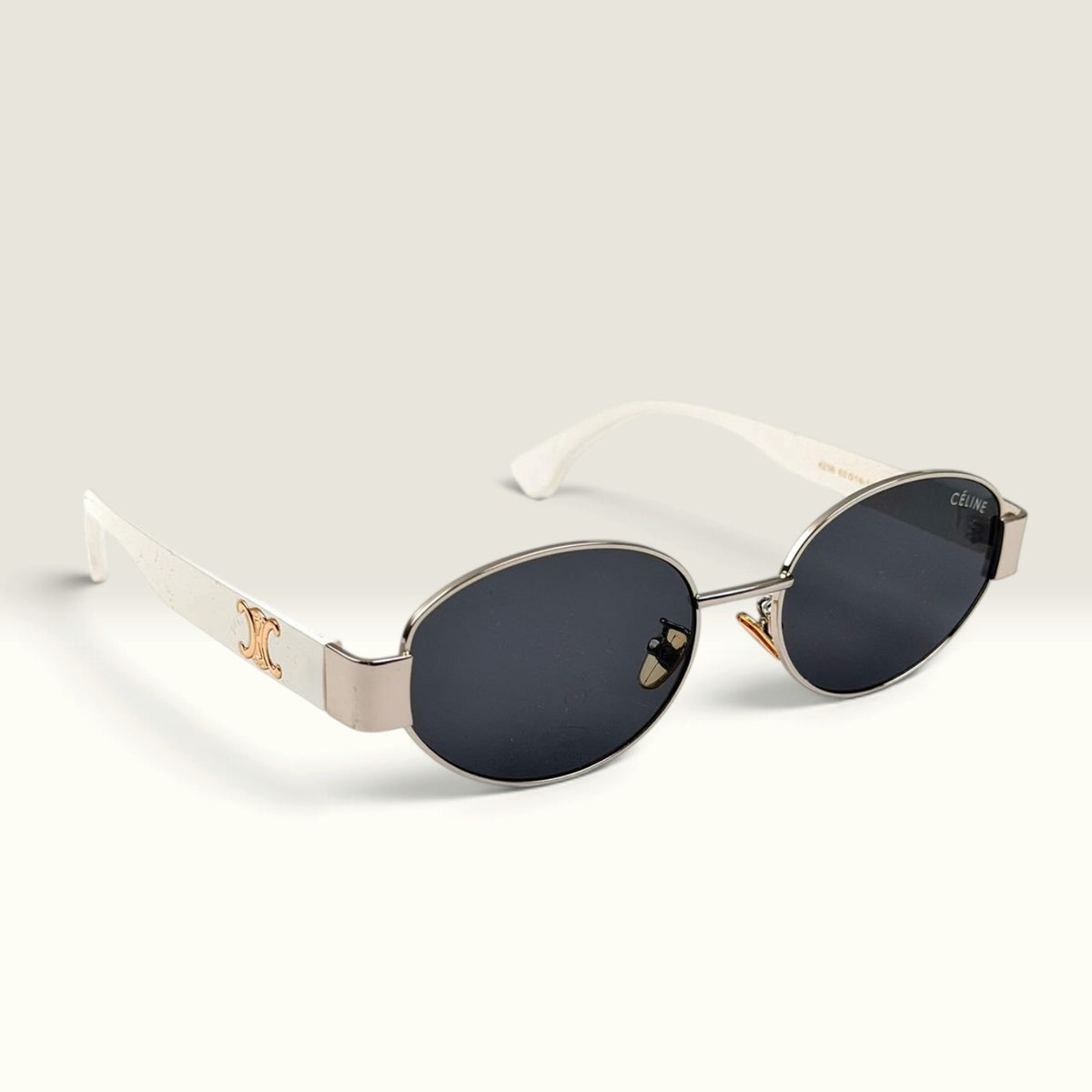 Celine Triomphe 01 White Black