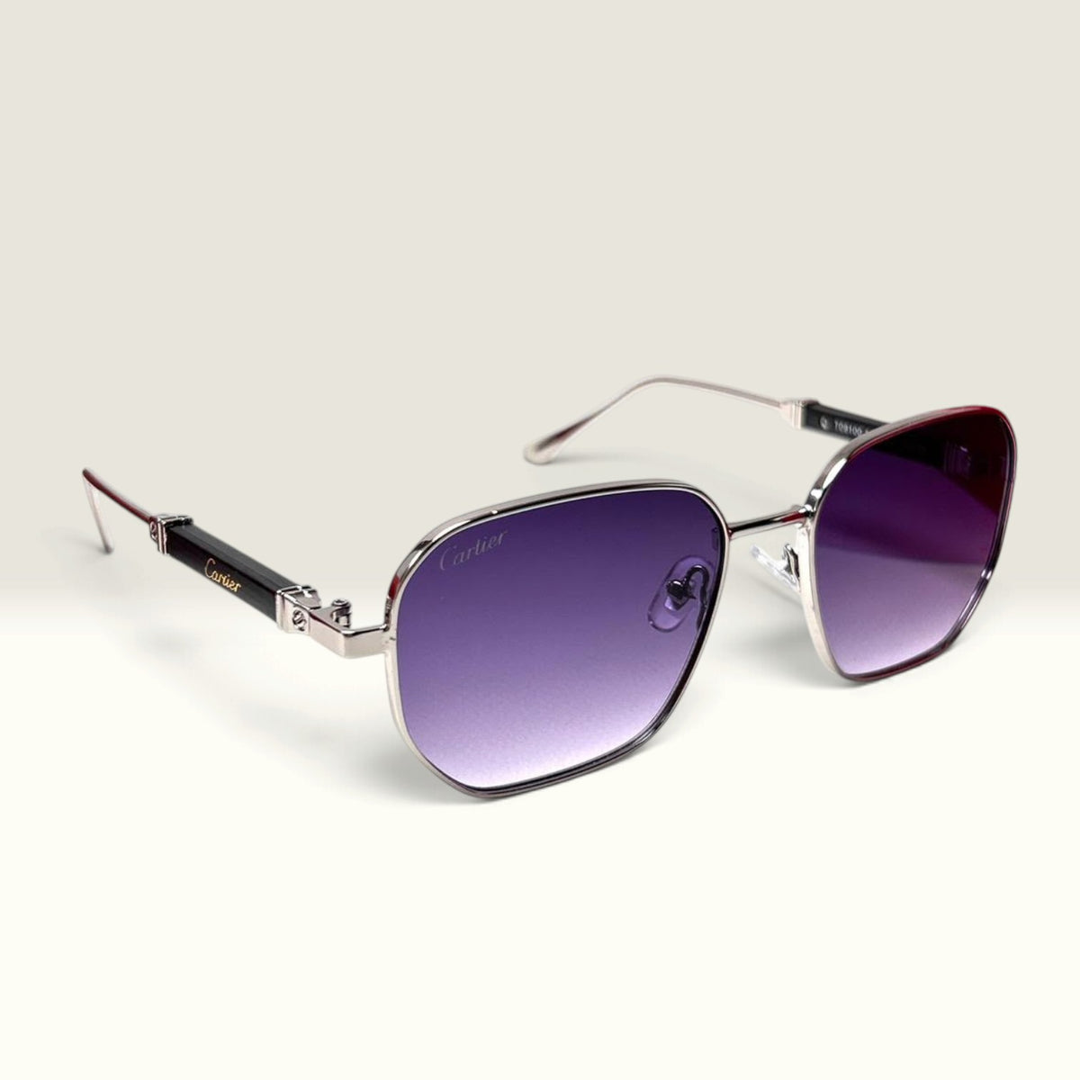 Cartier Signature C T09100 Silver Purple Gradient