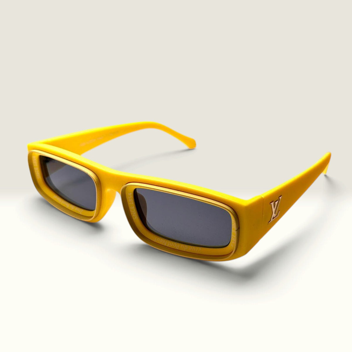 Louis Vuitton Low Square Sunglasses Matte Yellow / Dark Grey