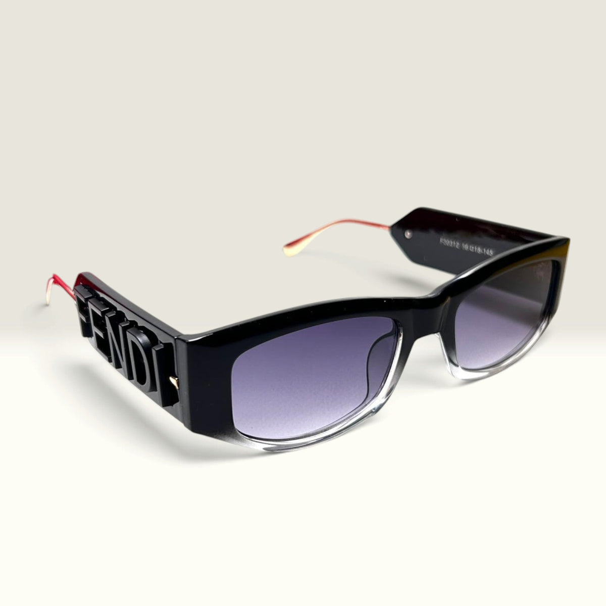 Fendi Oval FE40120I Black Purple Gradient