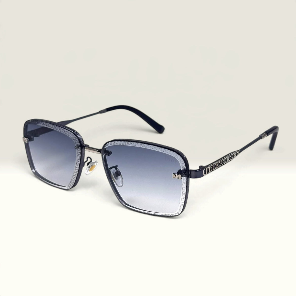 Dior DiorCannage S1U Square Gunmetal Slate Blue Gradient