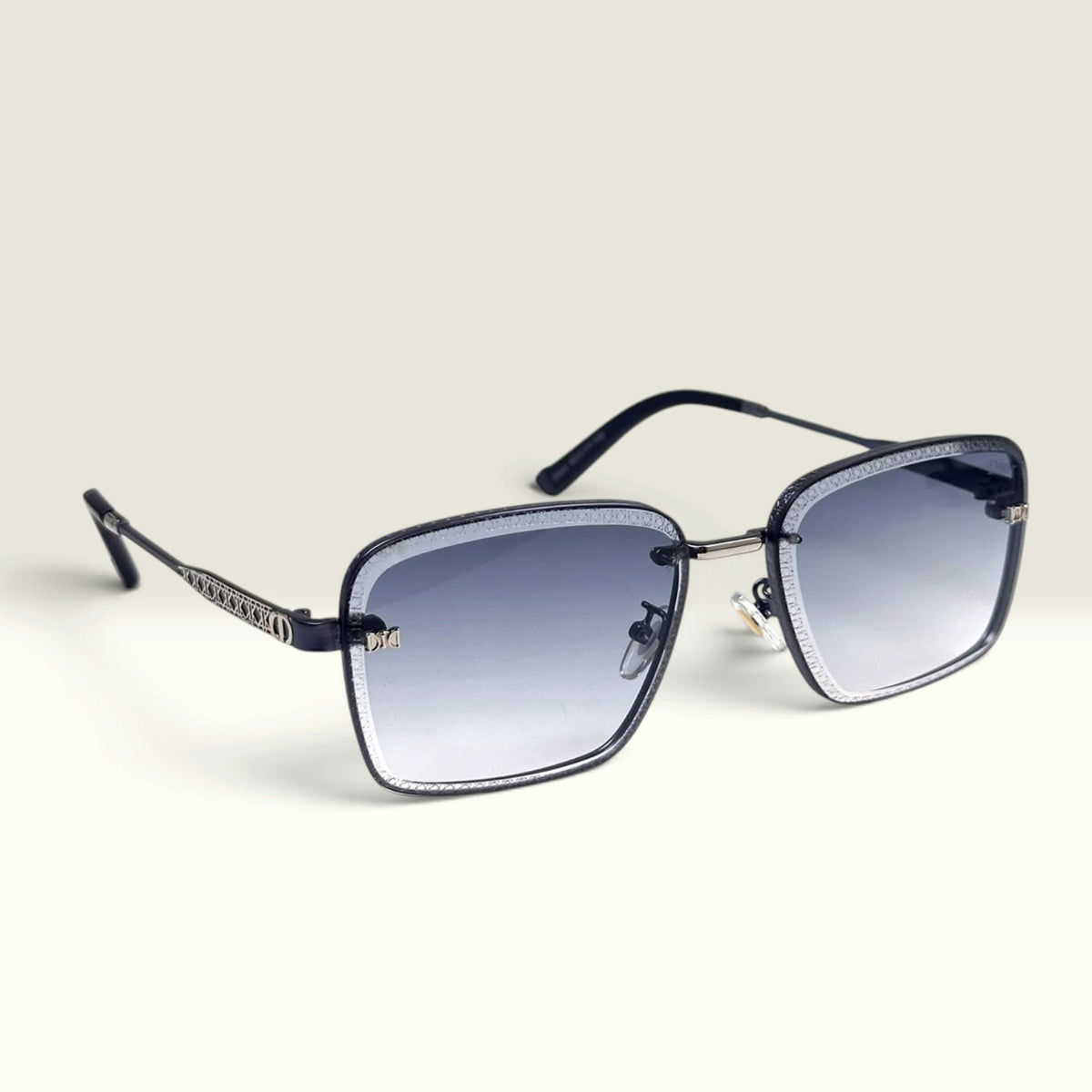 Dior DiorCannage S1U Square Gunmetal Slate Blue Gradient
