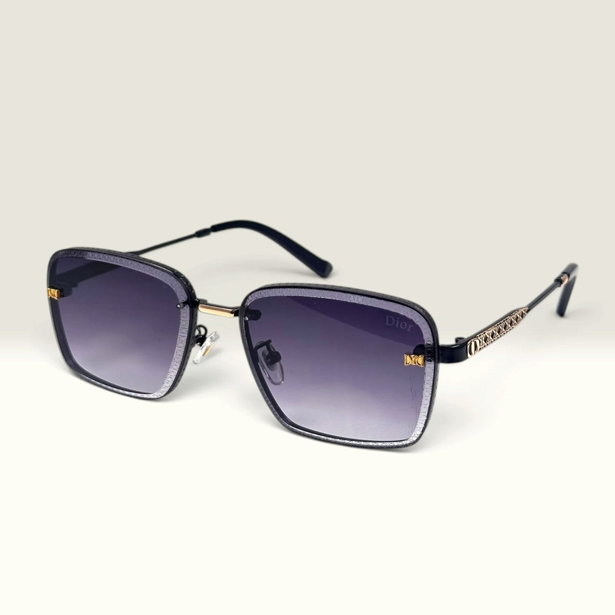 Dior DiorCannage S1U Square Black Dark Violet Gradient