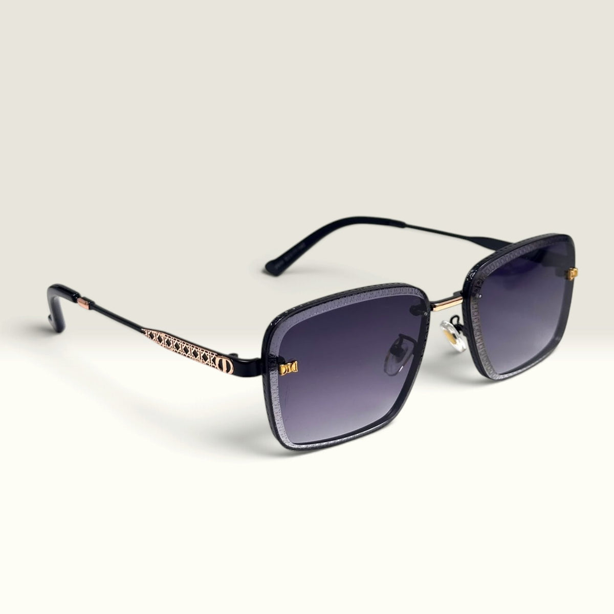 Dior DiorCannage S1U Square Black Dark Violet Gradient