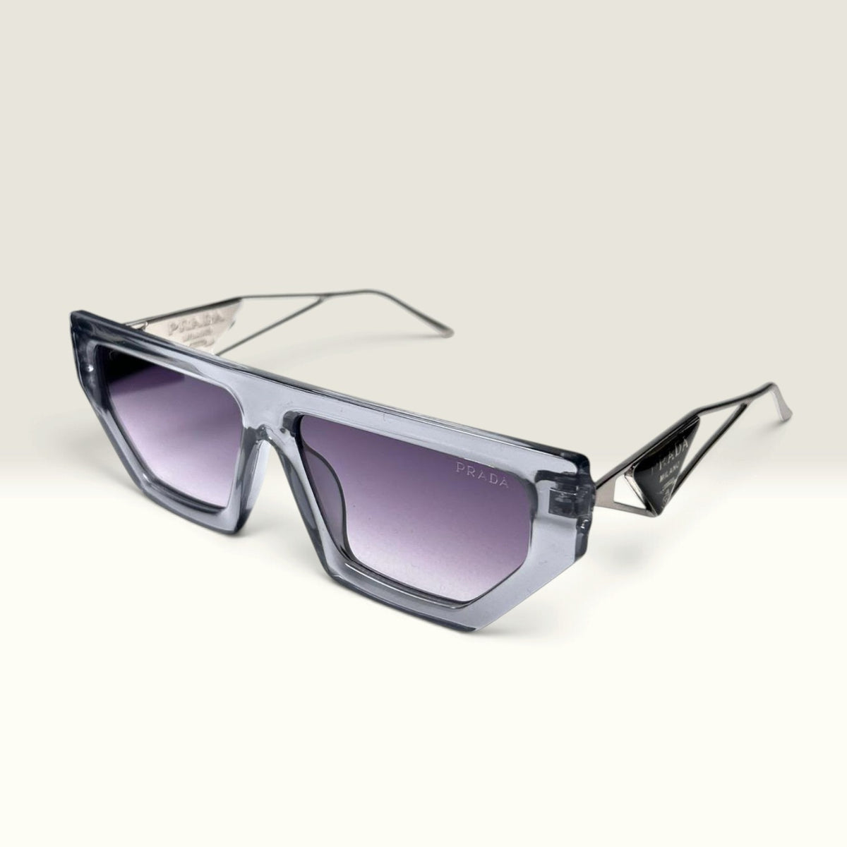 Prada PR 25YS Crystal Grey Silver