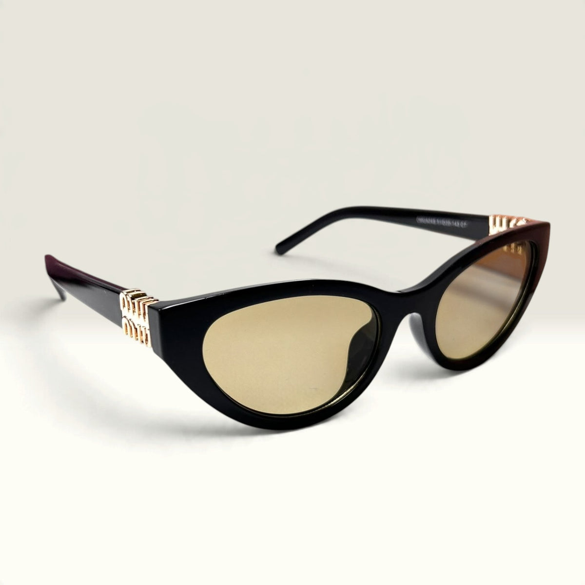 Miu Miu MU A04S Glimpse Cat-Eye Black Light Yellow