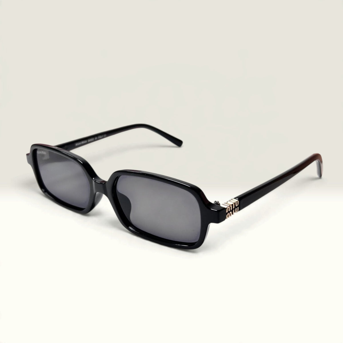 Miu Miu MU 11ZS "Miu Regard" Rectangular Black Dark Gra