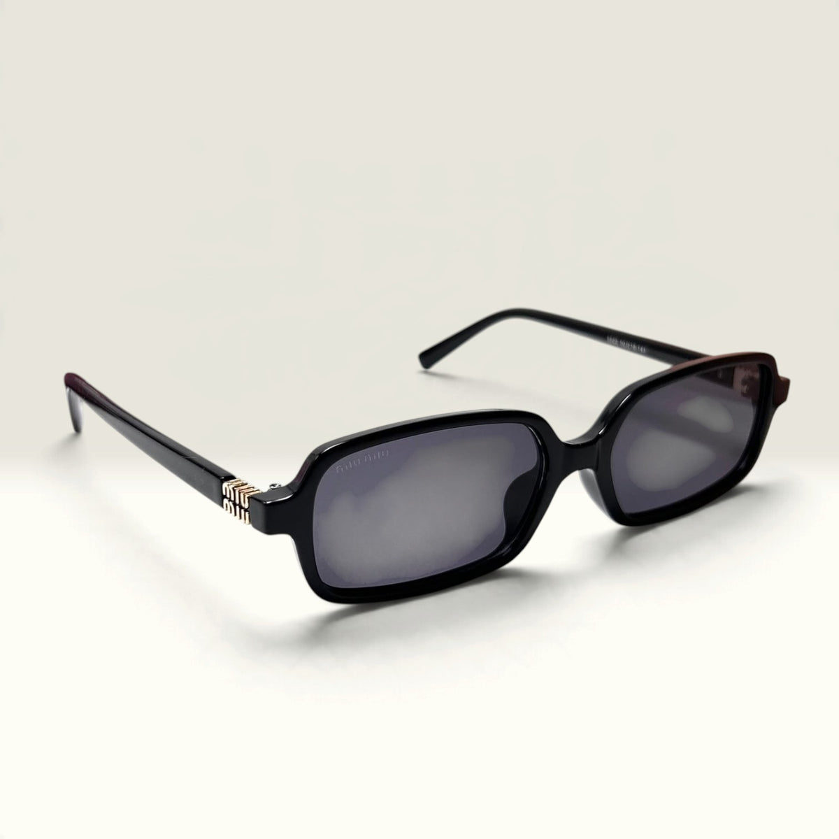 Miu Miu MU 11ZS "Miu Regard" Rectangular Black Dark Gra