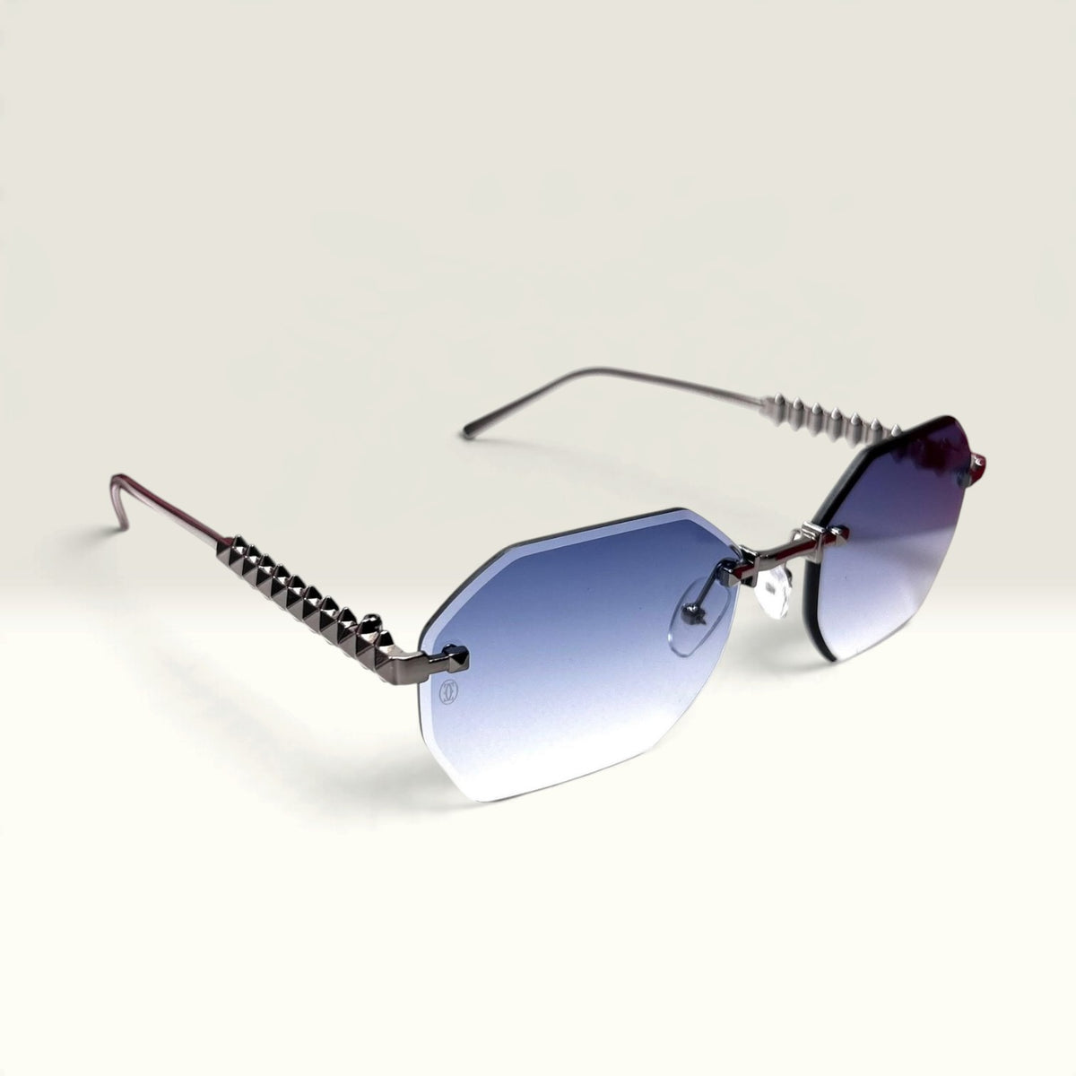 Clash de Cartier Rimless Octagonal Dark Gunmetal Blue Gradient