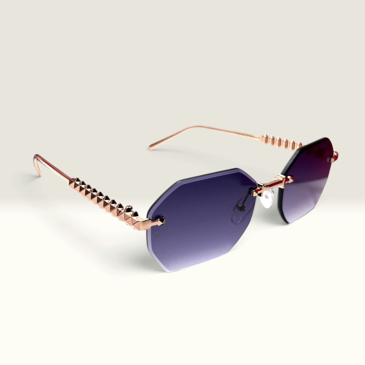 Clash de Cartier Rimless Octagonal Gold Purple-Violet Gradient