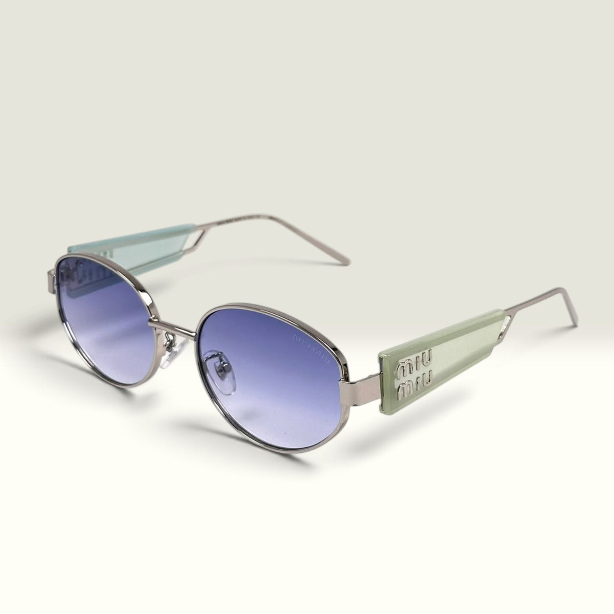 Miu Miu MU53WS  SILVER MINT GREEN PURPLE GRADIENT