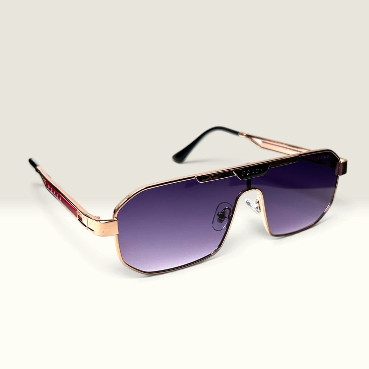 Prada Shield PR A53S 091 Navigator Gold Purple Gradient