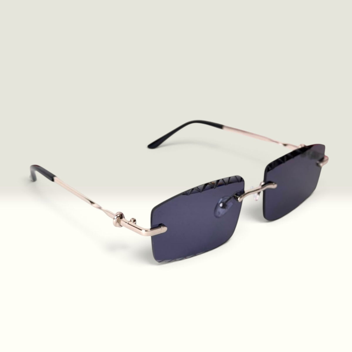 Cartier Panthère Diamond Cut Rimless Silver Black