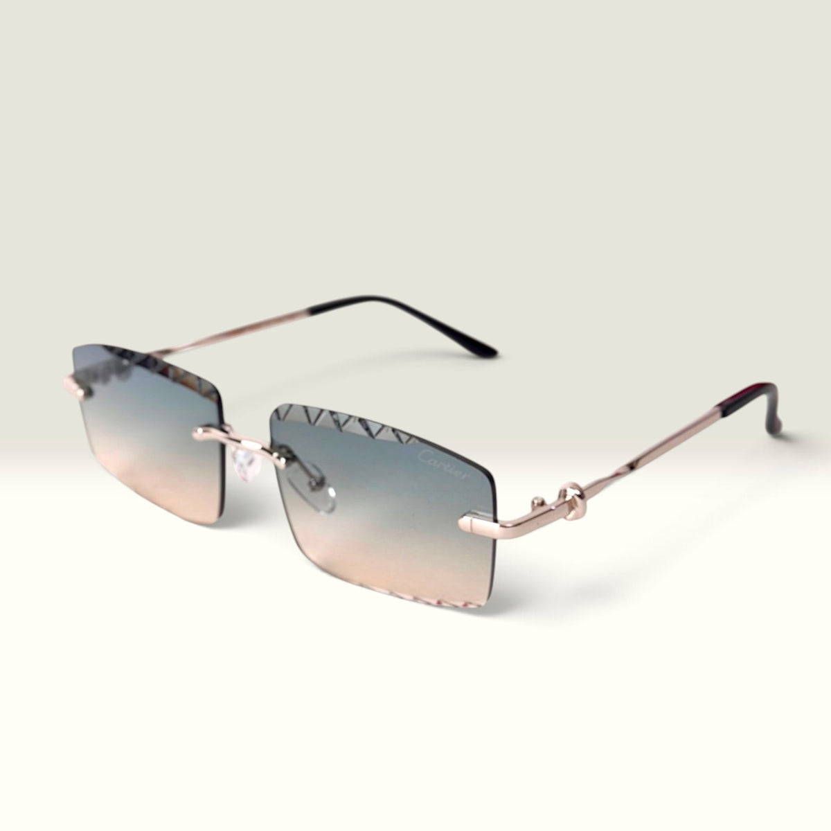 Cartier Panthère Diamond Cut Rimless Smoke Gradient