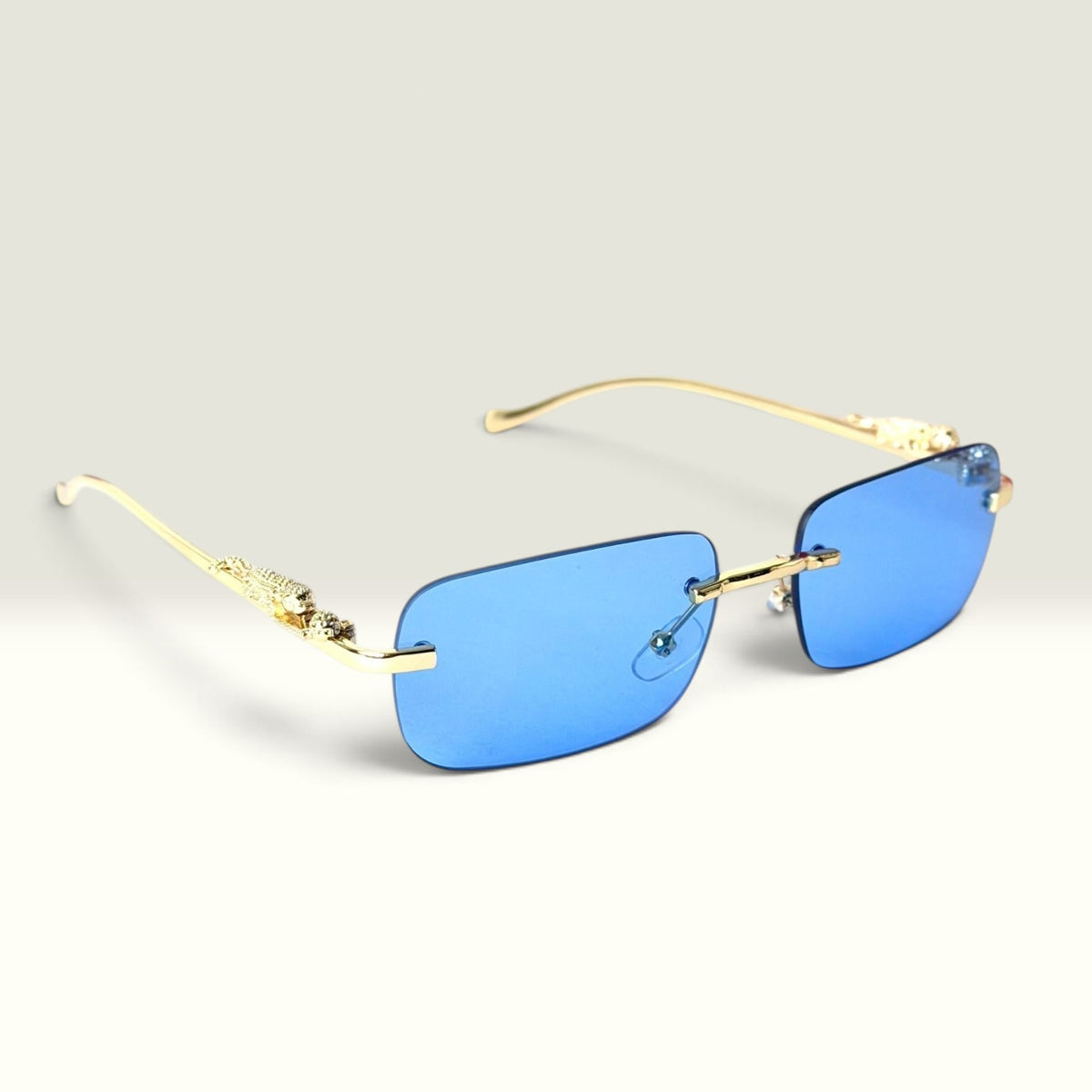 Cartier Rimless Rectangle Blue