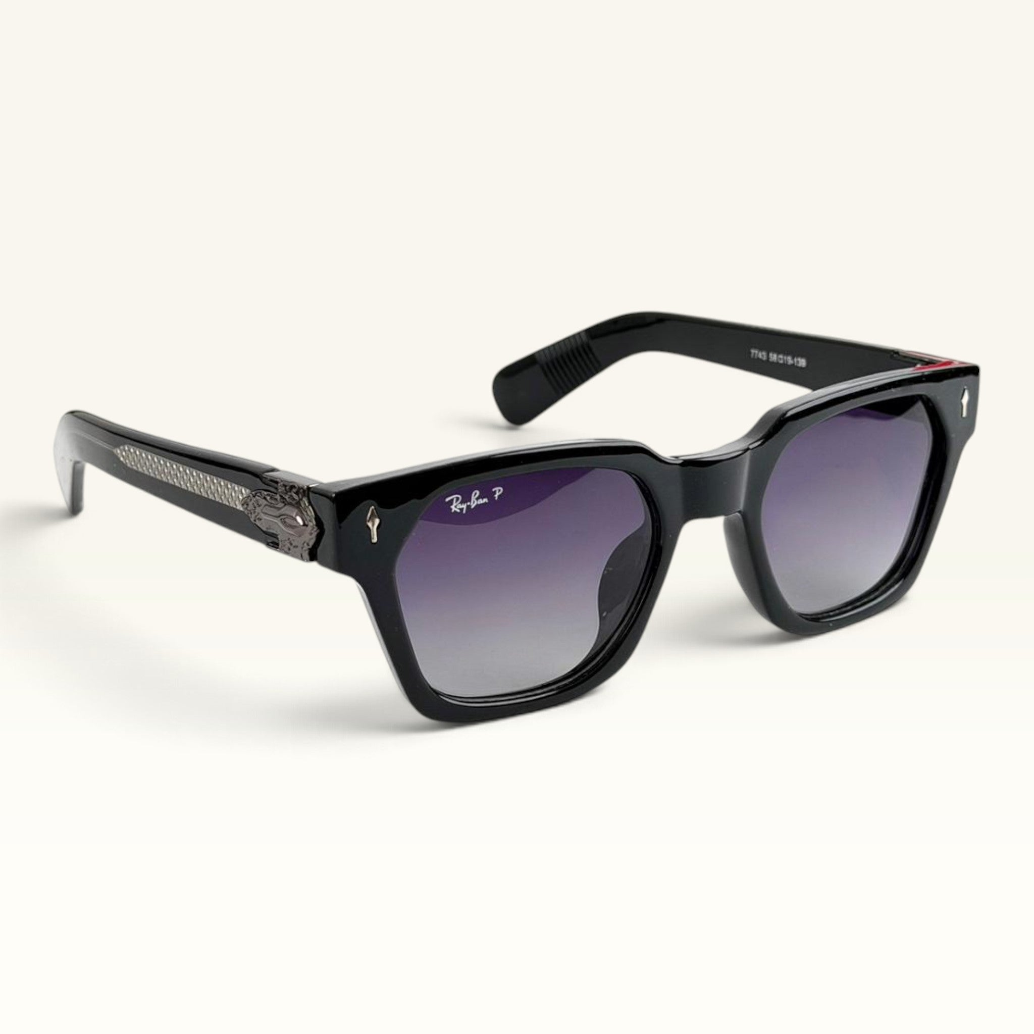 Ray Ban RB7743 Square Polarized Purple Gradient